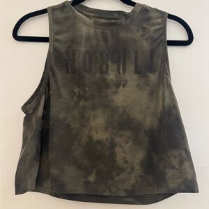 NOBULL Olive Green Tie-Dye Muscle Tee